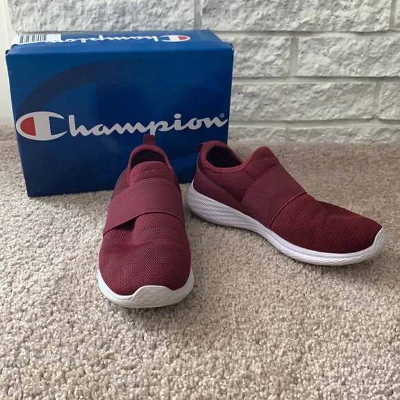 Burgundy top champion shoes